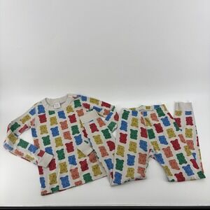 Hanna Andersson Gummy Bear Organic Cotton Pajama Set Kids‎ Size 8 Multicolor
